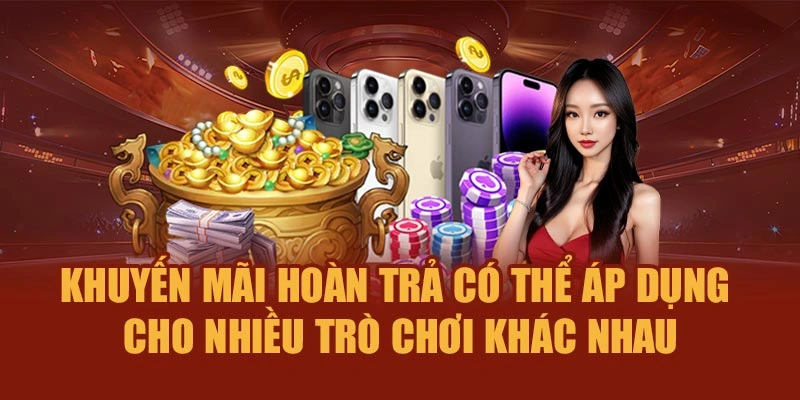 Khuyến mãi hoàn trả có thể áp dụng cho nhiều trò chơi khác nhau